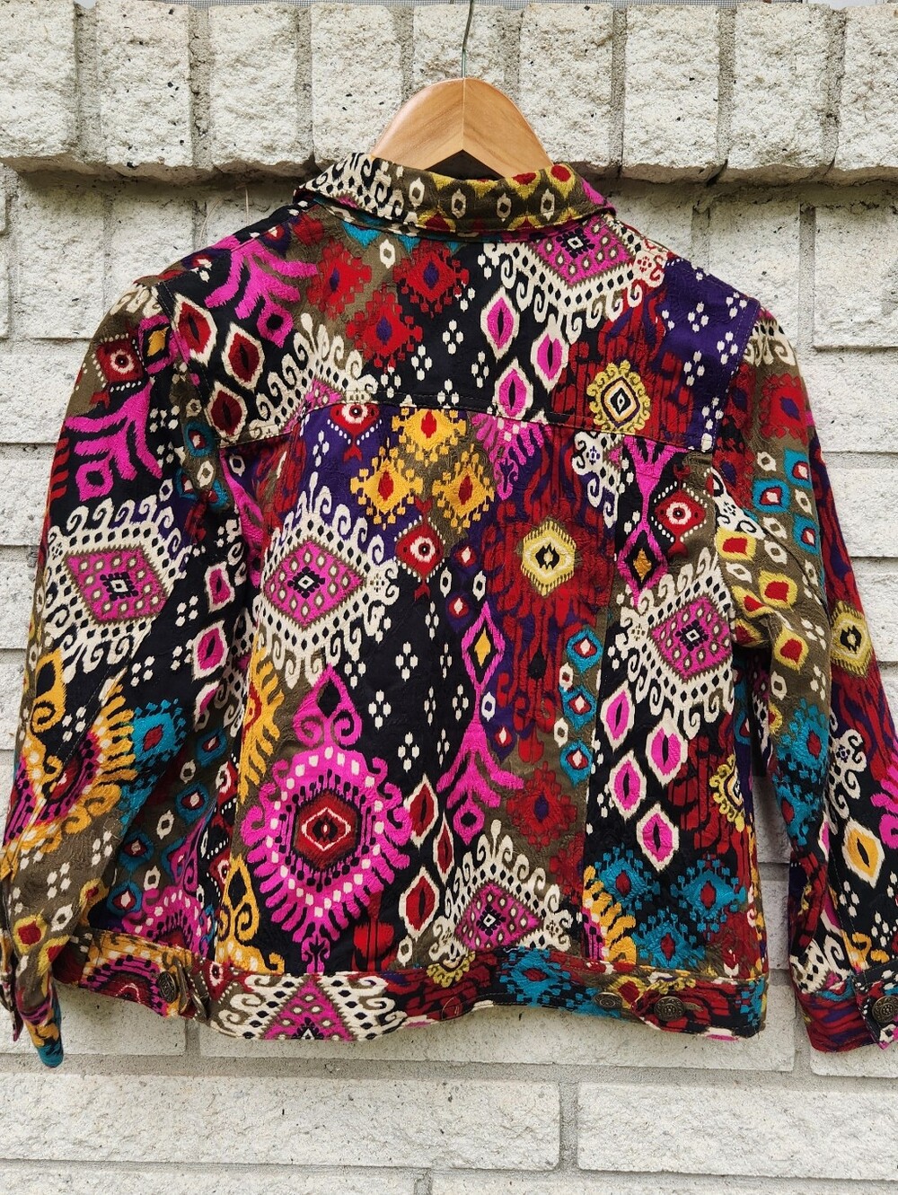 Ruby Rd. Petite Mixed Print Jacket with Yellow Label - Picture 2 of 8